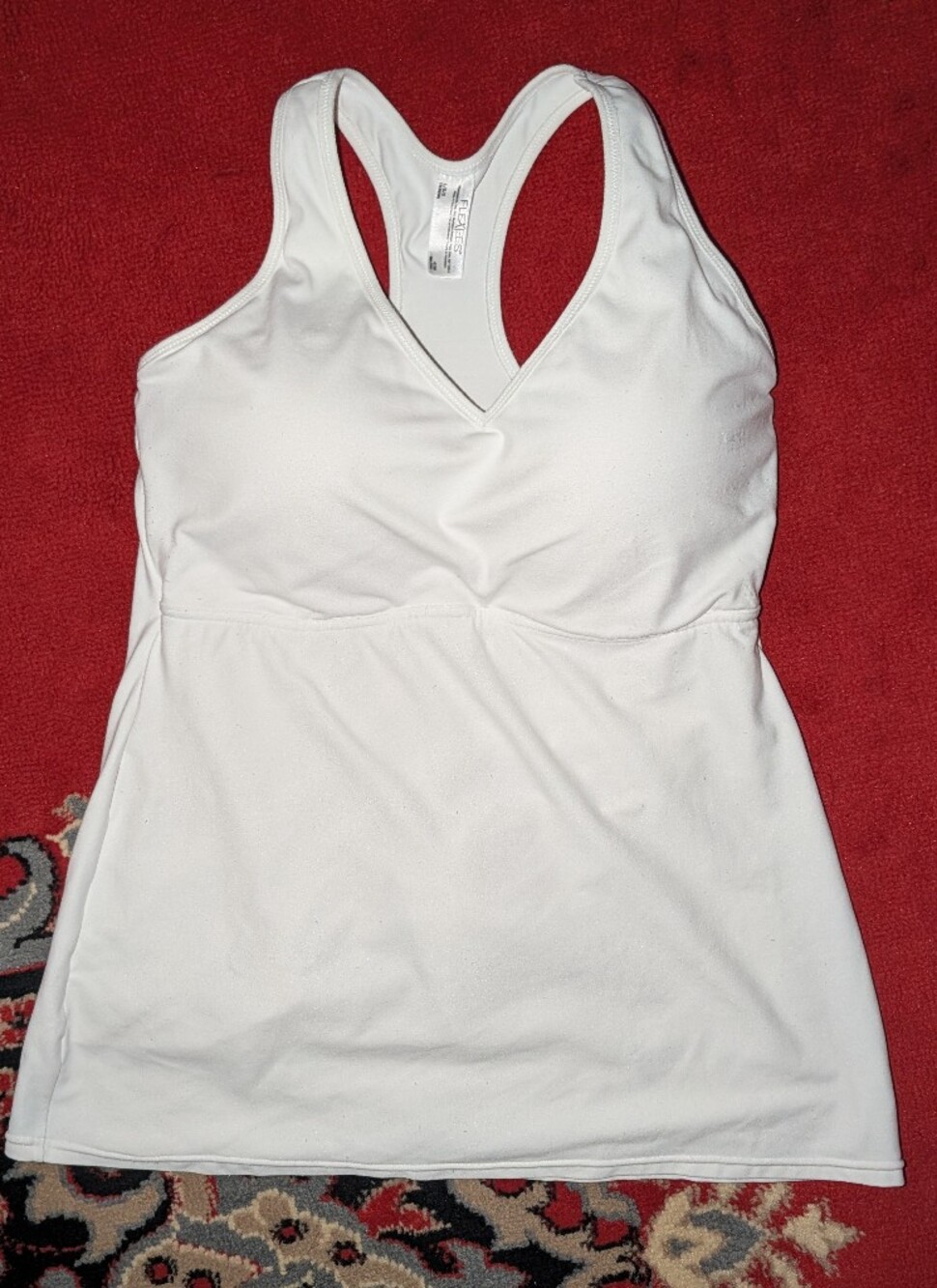 Simple White V-Neck Dress